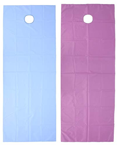 Drap de lit de massage spa 2 pièces, housse de table de salon SPa en polyester imperméable à l'huile avec matelas à trou facial canapé réutilisable lavable en machine épaissi doux imperméable(03)