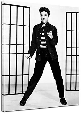 Bilderdepot24 Bild auf Leinwand | Elvis Presley II in 30x40 cm als Wandbild | Wand-deko Dekoration Wohnung Berühmtheiten & Zeitgeschichte | 181129-30x40