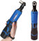 Chiave a cricchetto elettrica a batteria, 3/8, 100 N.M, 230 giri/min, 12 V, set di chiavi a cricchetto con 7 prese, 2 batterie agli ioni di litio e un caricatore rapido, per riparazione, manutenzione