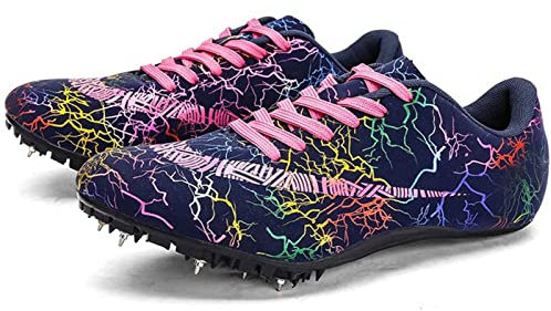 Hombre y Mujer Zpatillas de Clavos 8 Clavos Competición de Atletismo al Aire Libre Deportivas Profesionales Zapatos Corriendo Respirable Ligero Zapatillas de Sprint de Entrenamiento,005,44EU