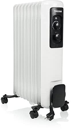 Tristar RADIADOR Aceite 9 Elementos 2000W Blanco,KA-5179