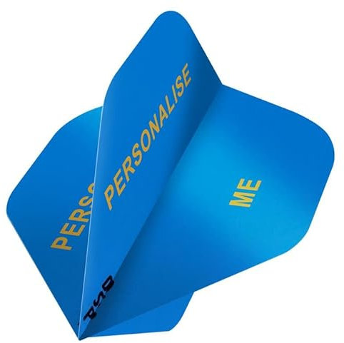 DESIGNA DARTS Personalisierte 75 Mikron Flights | benutzerdefinierte Heißfolien-Print Dart Flights | 10 Sets mit 3 Flights, Standard, blau (PF9011BL-PERS10)