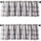 Jola's House 2 Stück Buffalo Karo Plaid Fenster Volants Lichtfilterung Bauernhaus Design Fenster Vorhänge Dekor Behandlung Stange Tasche Vorhänge für Küche Wohnzimmer 142,2 x 40,6 cm (Grau)