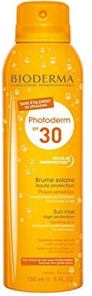 BIODERMA Photoderm Invisible Mist SPF30 - Spray Solar con Alta Protección UVA y UVB - Pieles Sensibles - Con Vitamina E, Protege del Estrés Oxidativo - Aerosol 150 ml
