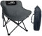 U2PICK Faltbarer Moon Campingstuhl, Tragbarer Klappstuhl mit Tragetasche, Leicht & Kompakt Outdoor-Stuhl mit Getränkehalter für Strand, Angeln, Festival, Garten, Picknick, Wandern, Grau