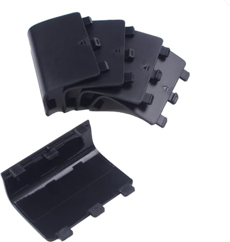 Gamer Gear Batteriefachabdeckung für Xbox One Controller - Ersatz Xbox Controller Abdeckung - Schwarzer Xbox Controller Batteriefachdeckel - Nicht für Series X Controller - 5 Stück