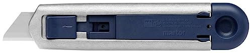 MARTOR Coltello di sicurezza con rientro lama, lama arrotondata, SECUNORM PROFI25 MDP, cutter professionale, alluminio, per destrorsi e mancini, produzione, certificato GS