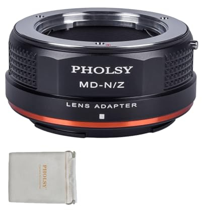 PHOLSY Manuale Adattatore per Lente: Compatibile con Minolta Rokkor MD (MC/SR) Obiettivi e Compatibile con Nikon Z Corpo Fotocamera, MD su Z