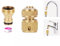 YUEHNEOM Brass Hose Connector & Hose End Quick Connect Fitting Kitchen Sink to Outside Hose Pipe Fitting,Universal Kitchen Tap Connector for Gardening, Home Watering,Car Washing