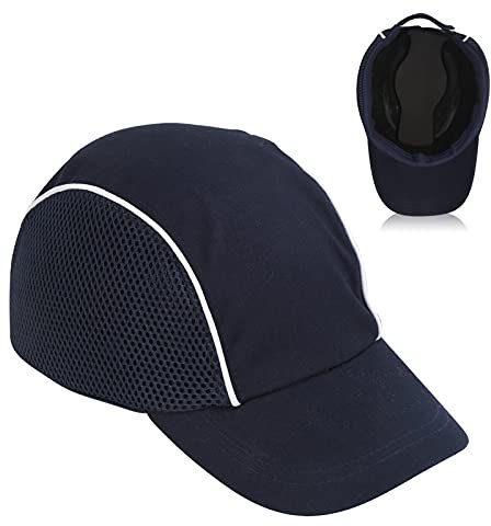 Qivine Bump Cap, Safety Bump Cap, Lightweight Baseball Bump Cap, Breathable Bump Caps for Men, Hard Hat with Mesh and Reflective Strip, Hardhats for Head Protection