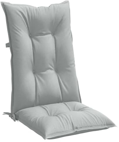 vidaXL Hochlehner-Auflagen 6 STK. Melange Hellgrau 120x50x7 cm Stoff