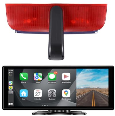 GPS Navi Navigationsgerät für Auto mit Carplay&Android Auto,Europa UK 52 Karten, Lebenslang kostenlosem Kartenupdate,Wasserdicht Rückfahrkamera Ersatz für Ford Transit Connect MK2 2013-2021(Typ C)