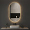 Boromal Badspiegel Oval mit Beleuchtung 50x90cm Ovaler Badezimmerspiegel mit Beleuchtung Spiegel mit Licht Oval LED Spiegel Badezimmer Wandspiegel mit Touch-Schalter + 3 Lichtfarbe Dimmbar