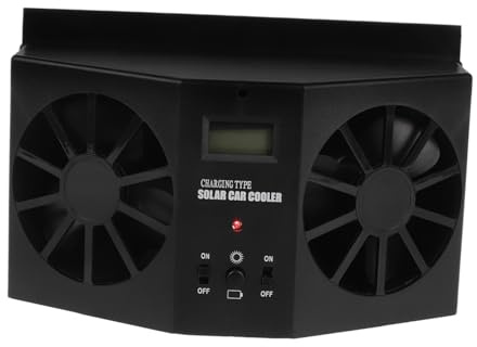 PartyKindom Ventilador De Automóvil Solar Doble Salida Extractor De Aire Para Circulación y Enfriamiento Para Ventanas De Vehículos Verano