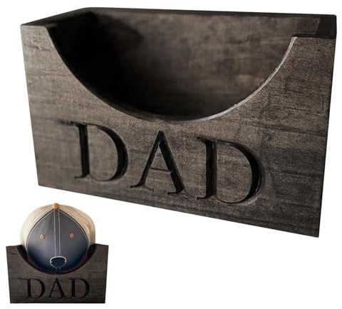 Scatola per cappelli in legno, porta cappelli in legno | Organizer porta cappello rustico per papà per la festa del papà | Espositore porta cappelli in legno, portaoggetti per cappelli da baseball, re