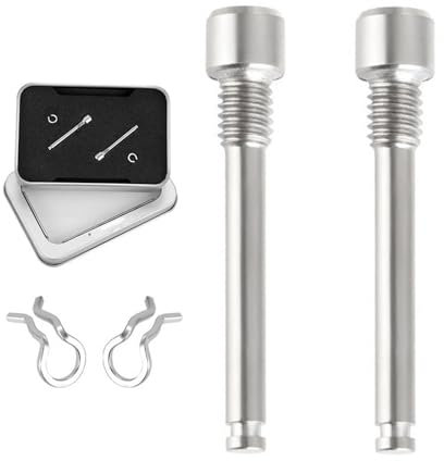 Wjelet 2 bulloni M4 x 26 mm per pinza freno a vite, bullone per pinza freno a disco, perno in lega di titanio con anelli di sicurezza e scatola di immagazzinaggio, compatibili con Shimano, Y8J798060
