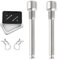 Wjelet 2 Pcs M4 Titanium Bolts for Bike Disc Brake Pads Threaded Pin Inserts Screw Disc Brake Pad Pin Axle with Circlips and Storage Box,Compatible with Shimano, Y8J798060 (Silver)