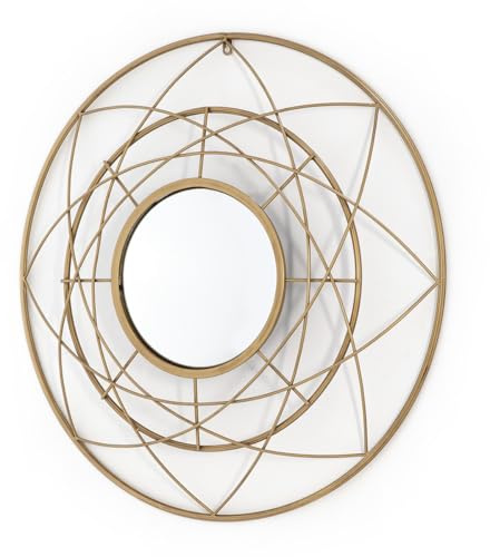 ESPEJO 78X8X78 METAL DORADO