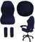 tintoke Housses de Chaise de Gaming Lot de 4,nsemble Housse Fauteuil Gamer avec Housses d'accoudoirs/couvertures de Dossier de Chaise/Housse de siège de Chaise,Convient aux chaises de Jeu (Bleu)
