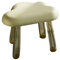 JTLB Kunststoff-Hocker in Wolkenform, Stabiler, Niedlicher, Exquisiter Design-Kinderhocker mit Transparentem Bein für die Heimdekoration, Ideales Festival- (Grün)