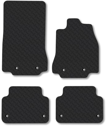 Jaguar XF (2014-2015) 5mm Rubber Car Mats | Heavy Duty Rubber Tailored Fit Floor Mats Full Coverage Durable Waterproof Accessories Easy Clean Anti Slip Made in the UK