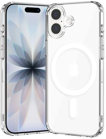gueche für iPhone 17 Hülle, Kompatibel mit MagSafe, Schutz nach Militärstandard, [Anti-Vergilbung] Stoßfest Magnetisch Handyhülle iPhone 17 Case- Durchsichtig