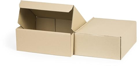 WePack Klappdeckelkartons 250x200x50 mm Innenmaß 1-Wellig Braun Versandschachtel NEU (50 Stück)