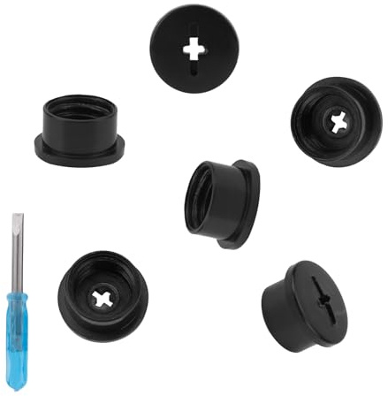 6stk American Football Helme Blasenventilschrauben für Riddell Speedflex und Speed Icon, Hochschlagfeste Rugbyhelme Blasenventilkappen mit Schraubendreher(Schwarz)