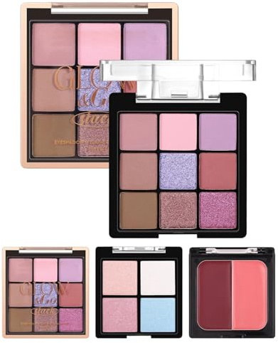 Palette e Blush - Palette Trucco Con Ombretti Fard Illuminante,Effetto Delicato e Durevole per Viso Occhi Pelle Matura Occasioni Speciali