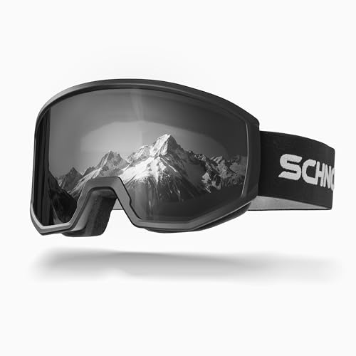 SCHNORR Skibrille Luchs | Full REVO verspiegelt, Anti-Fog, UV400, 45 mm Band Skibrille Männer, Ski Brille Frauen, Snowboardbrille, schlechtes Wetter, Schibrille, Skiing Goggles