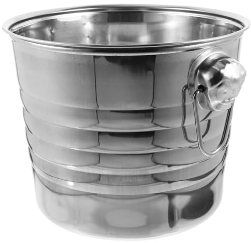 ULTECHNOVO Edelstahl Eiskübel 7l mit Eiszange Großer Eisbehälter für Bar und Party Rostfrei und Lebensmittelecht