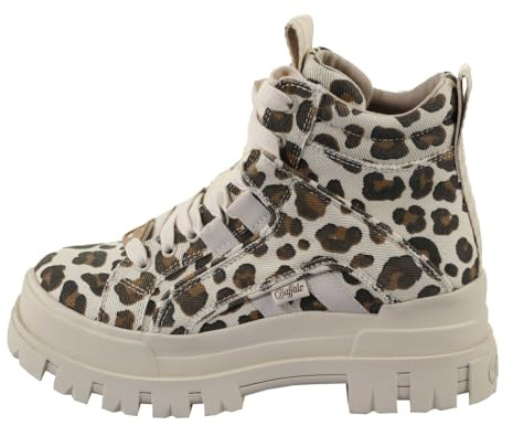 Buffalo Aspha Nc Mid - Beige/Schwarz/Leo Baumwolle