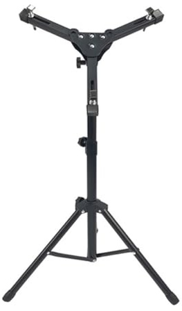 Amosfun Support de Tambour Silencieux et Pied de Caisse Claire Réglable en Hauteur, Portable en Fer et Abs Noir, Adapté pour Tapis de Pratique, Usage Personnel et Professionnel