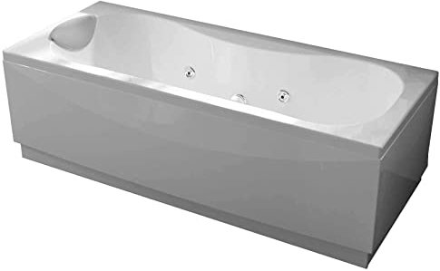 Vasca Bagno Idromassaggio Novellini Calypso Hydro Plus 160x70xH55 cm 160 Lt Colonna Sinistra Telaio 1 Pannello Frontale 1 Laterale Whirlpool Disinfezione Airpool Telecomando Poggiatesta Bianco Lucido