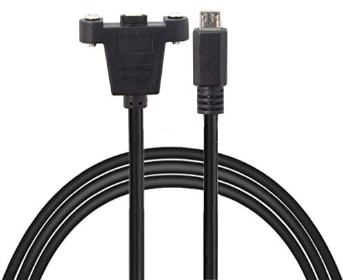 Cablecc USB-Verlängerung, Micro-USB, 5-poliger Stecker auf Buchse, Montur auf Platine, mit Schrauben, 50 cm.