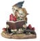 Pixie Pärchen Lesen, Skulptur, magisches Geheimnis, hochwertige Gartendekoration, Figuren Elfe und Fee, Kinder, Höhe 10 cm