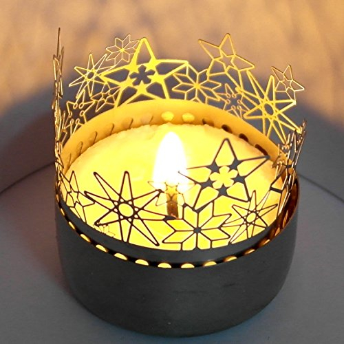 13gramm Sterne Schattenspiel, liebevoll gestaltet Super Minigeschenk und Mitbringsel, für Teelicht, unbegrenzt wiederverndbar,günstiger Postversand, Adventskalenderfüllung,Wichtelgeschenk,Grußkarte