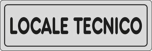 PIXLEMON Adesivo cm 15x5 Locale Tecnico Nero, Plastica, Industriale, Adesivo