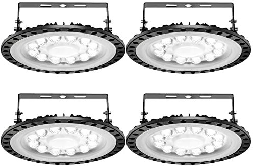 Viugreum UFO LED Projecteur 50W 5000LM Blanc Froid 6000K-6500K Ultra-Mince Floodlight IP65 à baie haute pour l'éclairage de Garage Usine Atelier Gymnase