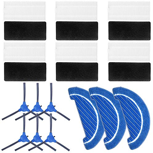 MIRTUX Kit de Recambios para Conga 1090, 1099, 1790 y 1990 - Incluye Filtros, Cepillos Laterales - Recambios para Conga de Calidad - Accesorios para Conga de Alta Eficiencia - Repuestos para Conga