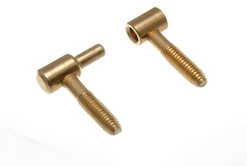 ANUBA Paire de charnières sans vis 36 X 9 EB Acier plaqué laiton