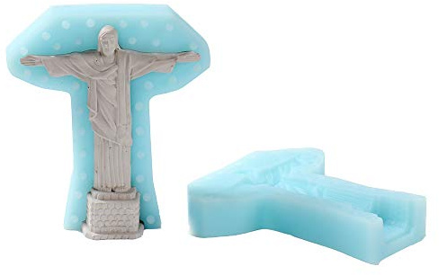 NICOLE Kerzenformen, Statue von Christus, Erlöser, Silikon, Beton, Handarbeit, Skulptur, Figuren, Zementform