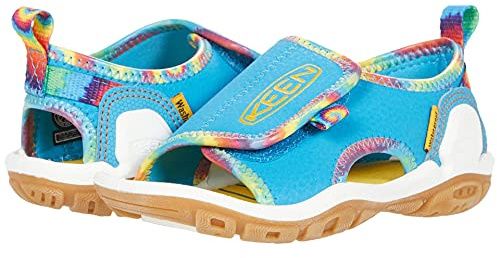 KEEN Unisex Kinder-Sandale Knotch River Ot, Batikfärbung, lebhaftes Blau, 24 EU
