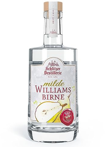 Schlitzer Milde Williams-Christ Birnen Spirituose – Fruchtig & Sanft, 35% Vol. (0,5L) – Premium Birnenschnaps aus vollreifen Williams-Christ-Birnen, Geschenkidee für Genießer