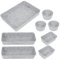 NA 8 Stück Schubladen Organizer,Ordnungssystem Aus Filz,Schreibtisch Schubladen Organizer,Bade Make-up Organizer,Waschbare Aufbewahrungsbox,Faltbar Aufbewahrungskorb Aus Filz (Hellgrau)