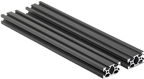 Iverntech 2 Stück 1000 mm 2040 V Typ Europäischer Standard eloxiertes schwarzes Aluminiumprofil-Extrusions-Linearschiene für 3D-Drucker und CNC-DIY-Lasergraviermaschine