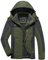 KEFITEVD Übergangsjacke Herren Winddicht Jagdjacke Outdoor Arbeitsjacke Wandern Jacke Herbstjacke Regular Fit Funktionsjacke Männer Freizeitjacke Dunkeloliv L