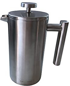 Pressstempelkanne Monza Edelstahl mit Isolierfunktion/Doppelwandig (Silber, 1500 ml)