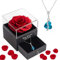 SIMSPEAR Rose Stabilizzata Vera, Festa della Mamma Idee Regalo, Rosa Eterna Artificiale Compleanno per Lei, San Valentino Natale