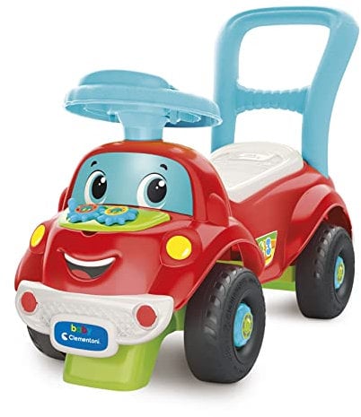 Clementoni Baby Nicolò Go Go 3 in 1, Macchinina Bambino 1 Anno, Gioco Prima Infanzia Primi Passi, Cavalcabile e Centro Attività Italiano e Inglese, Stimola Motilità e Curiosità, Made in Italy, 17747